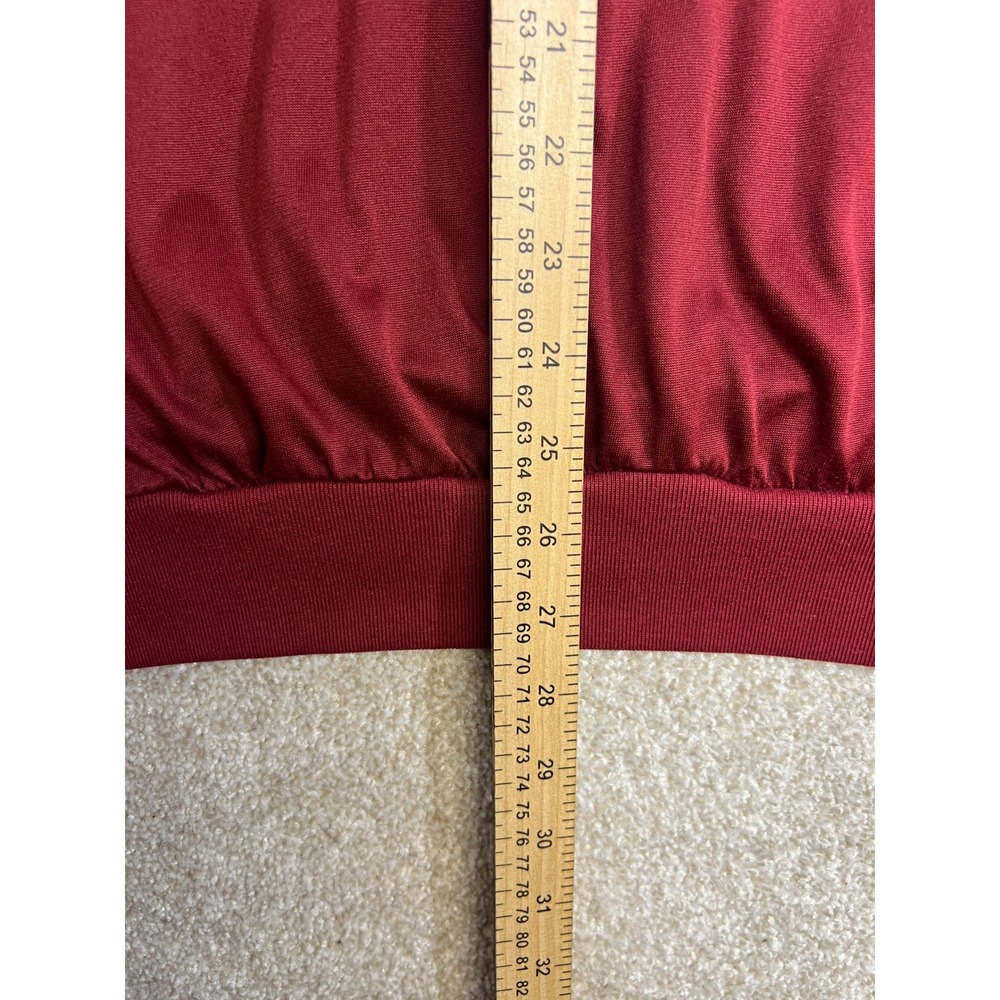 Vtg 90s Classics by Palmland Mens 2XLT Burgundy Collared Pocketed SS Polo Shirt - Picture 9 of 9